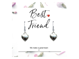 Best Friend Earrings & Message Card