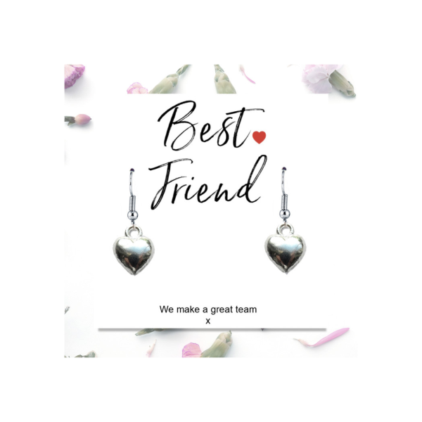 Best Friend Earrings & Message Card