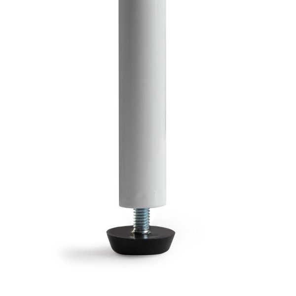 Clothes Rail With Two Shelves in White Powder Coating - Image 2