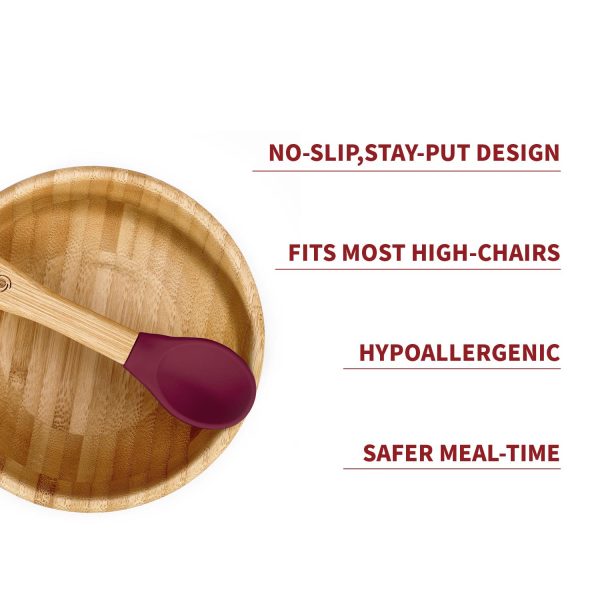 VINSANI BAMBOO BOWL & SPOON SET RED 0000241 - Image 7