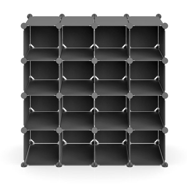 VINSANI 16 PAIR SHOE RACK - GREY 0010007 - Image 4