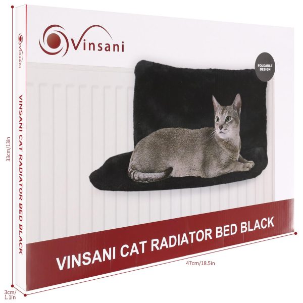 Fleece Lined Pet Radiator Bed Cat Kitten Dogs Puppies Warm Cosy Hammock[Black,0010015] - Image 2