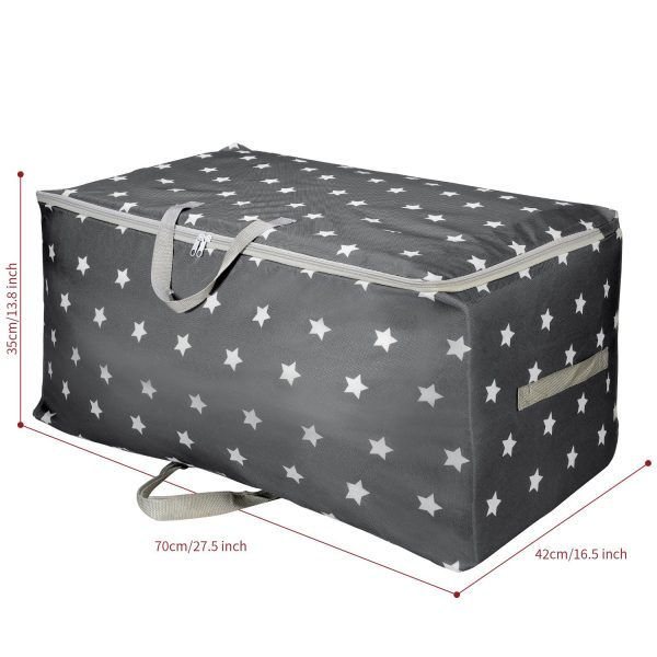 VINSANI 3pc STORAGE BAGS DARK GREY STAR 0000341 - Image 6