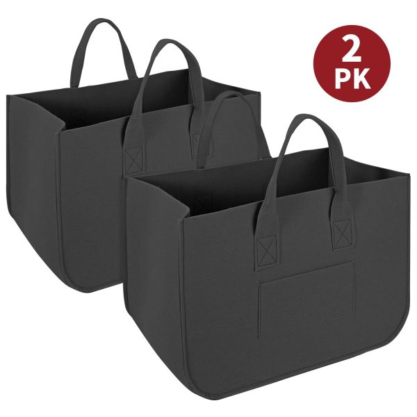 2pk Storage Baskets Organiser Black - Image 3
