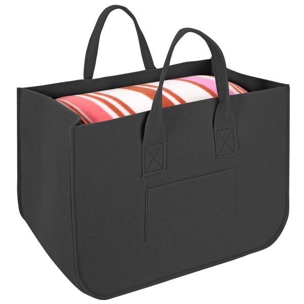 2pk Storage Baskets Organiser Black - Image 5