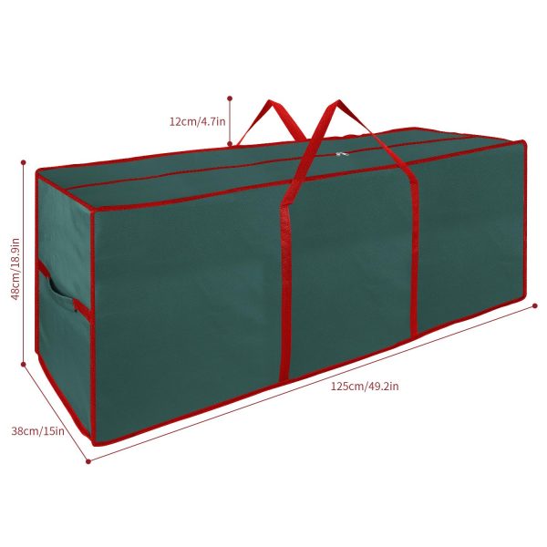 VINSANI XMAS GREEN FABRIC STORAGE BAG 1010038 - Image 3
