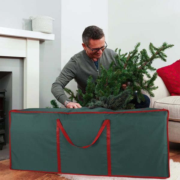 VINSANI XMAS GREEN FABRIC STORAGE BAG 1010038 - Image 2