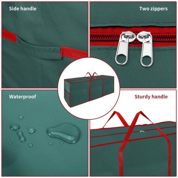 VINSANI XMAS GREEN FABRIC STORAGE BAG 1010038 - Image 8