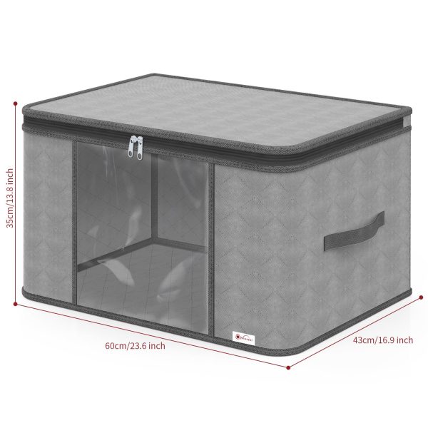 VINSANI 3pc DELUXE STORAGE BAGS LIGHT GREY 0000327 - Image 6
