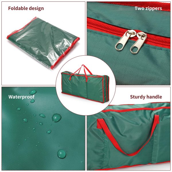 Christmas Xmas Decoration Gift Wrap Fabric Storage Bag [Green,0008941] - Image 5