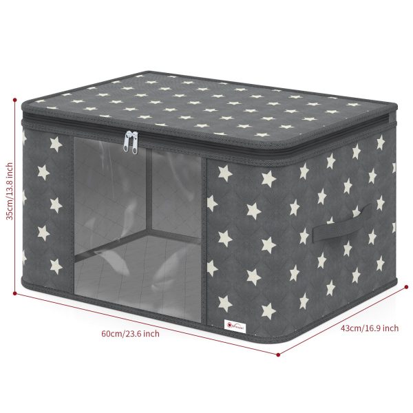 VINSANI 3pc DELUXE STORAGE BAGS GREY STAR 0000329 - Image 3