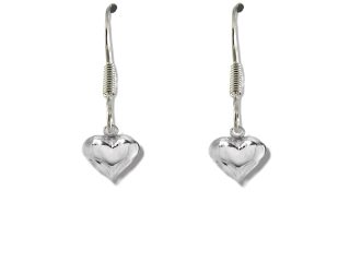 Girls Mini Puff Heart Drop Earrings