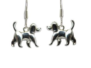 Walking Dog Drop Earrings