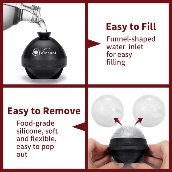 VINSANI 2 PACK ICE BALL MOULD 0000359 - Image 5