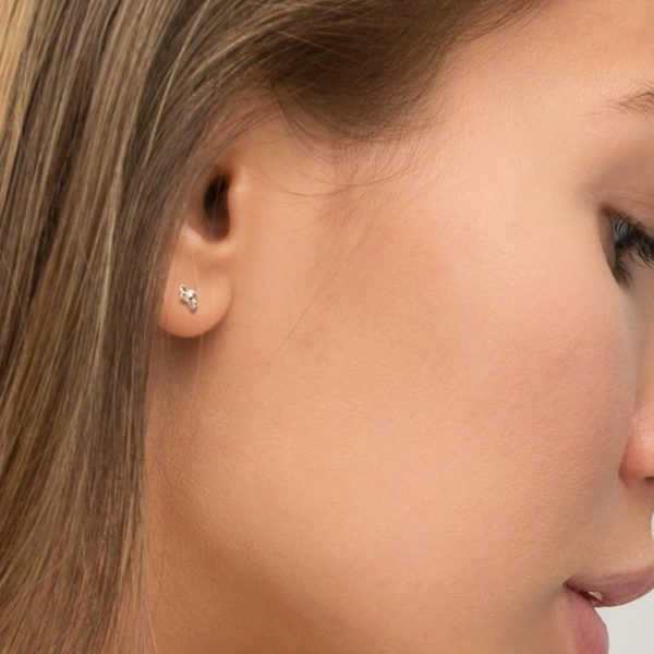 Tiny Knot Stud Earrings - Image 2