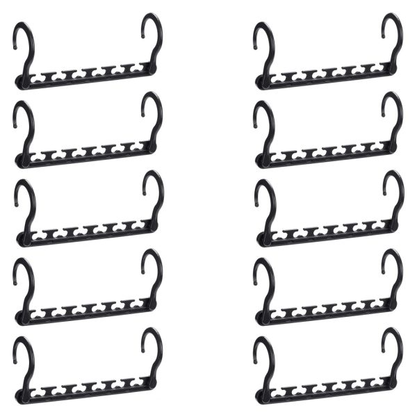 10 Pack Magic Clothes Hangers 10 Pack, Space Saving Hanger, Organiser (Black)