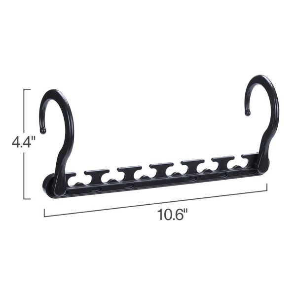 10 Pack Magic Clothes Hangers 10 Pack, Space Saving Hanger, Organiser (Black) - Image 5