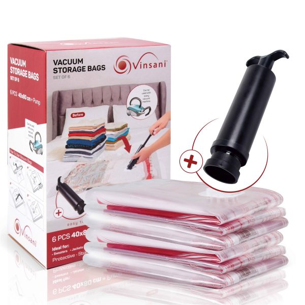 Vinsani 6pc Vacuum bag 40*80 HP 0009961