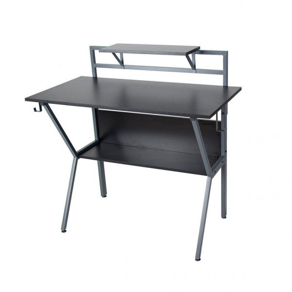 Ergonomic 2 Tier Gaming Desk - Grey - Image 2