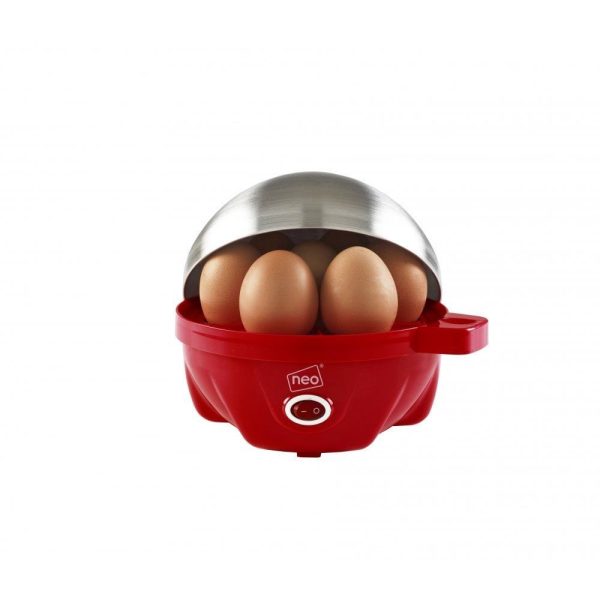 Stainless Steel Electric Egg Boiler Poacher and Steamer - Red - Image 2
