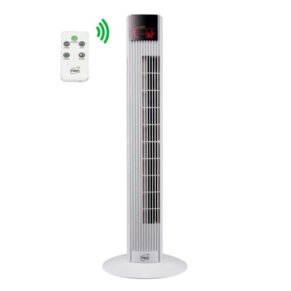 36â€ Free Standing 3 Speed Tower Fan with Remote Control - White - Image 3
