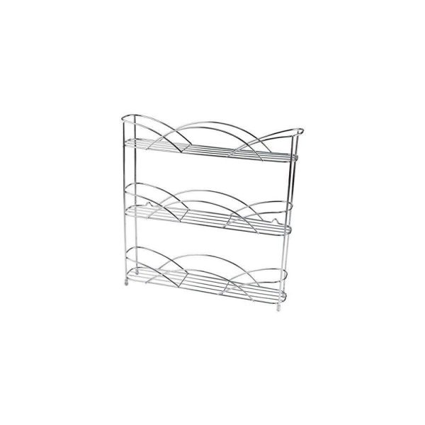 Free Standing 3 Tier Table Top Spice Rack - Chrome - Image 2