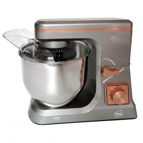 5L 6 Speed 800W Electric Stand Food Mixer - Grey and Copper - Image 3