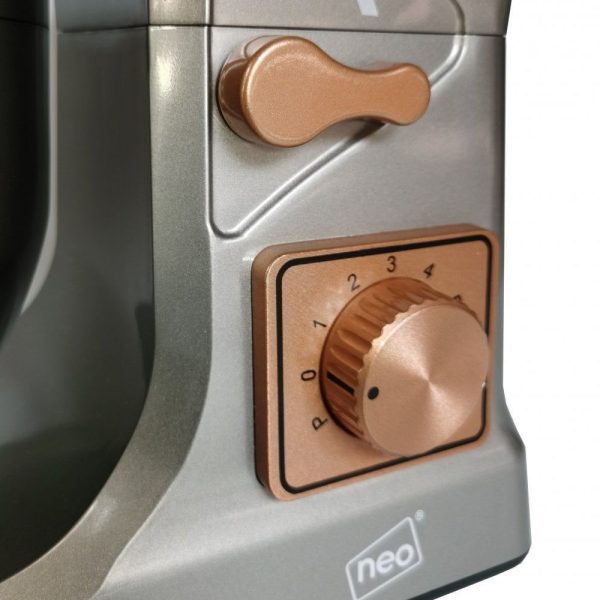 5L 6 Speed 800W Electric Stand Food Mixer - Grey and Copper - Image 2