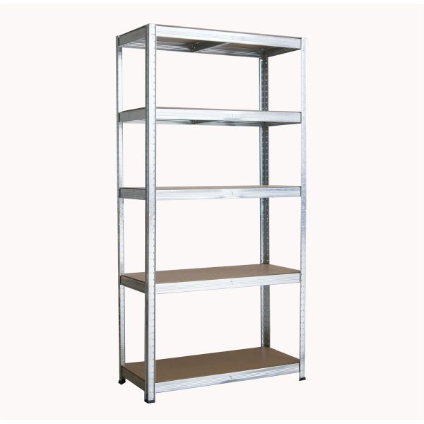 Large 5 Tier Garage Shelving Racking - Galvanised - Image 3
