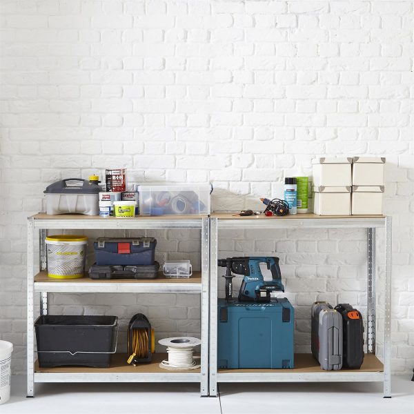 Large 5 Tier Garage Shelving Racking - Galvanised - Image 2