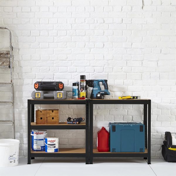 5 Tier Garage Shelving Racking - Black - Image 3