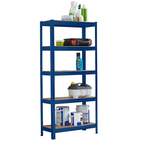 5 Tier Garage Shelving Racking - Blue - Image 2