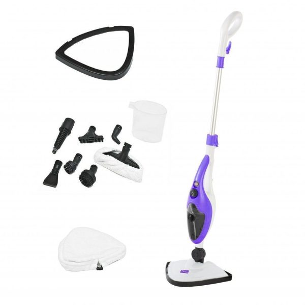10 in 1 1500W Hot Steam Mop Cleaner and Hand Steamer - Purple - Image 2