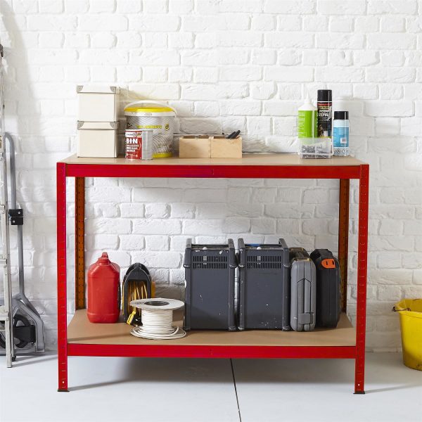 Metal Garage Workbench - Red - Image 3