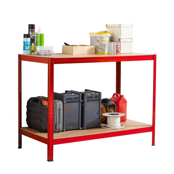 Metal Garage Workbench - Red - Image 2