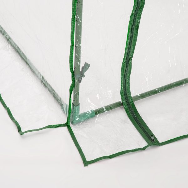 Tunnel Greenhouse Steel Frame, PE Cover, Transparent, 200 x 100 x 80cm - Image 6