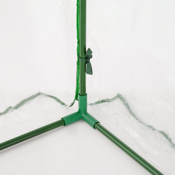 Tunnel Greenhouse Steel Frame, PE Cover, Transparent, 200 x 100 x 80cm - Image 7