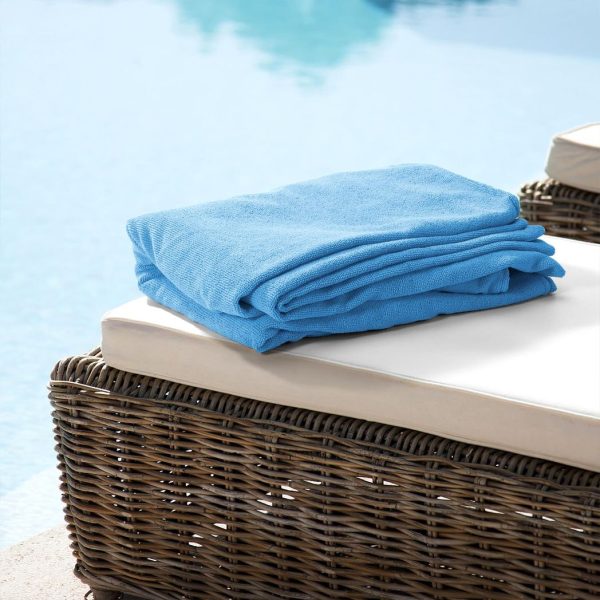 Vinsani Sun Lounger Beach Towel Carry with Pockets Sand Free Compact Bag Soft Microfibre Quick Dry Lightweight 215 x 73 cm for Holiday Summer Garden Swim Pool Beach Lounger Towels – Blue - Image 8