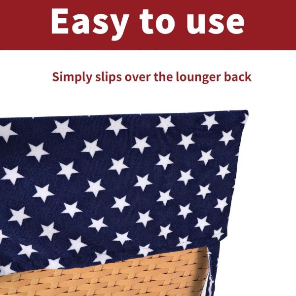 Vinsani Sun Lounger Beach Towel Carry with Pockets Sand Free Compact Bag Soft Microfibre Quick Dry Lightweight 215 x 73 cm for Holiday Summer Garden Swim Pool Beach Lounger Towels – Navy with Stars - Image 7