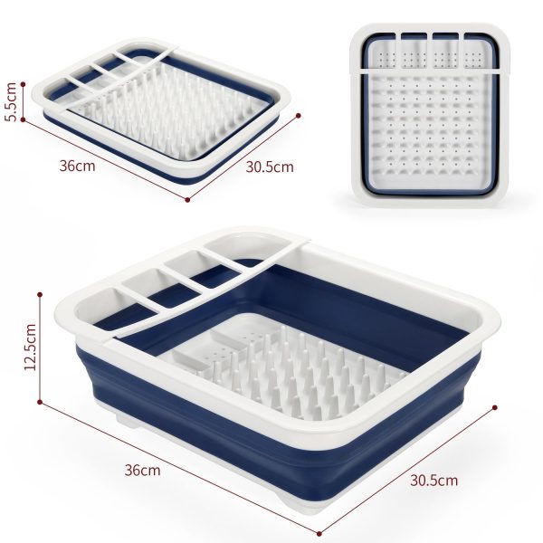 VINSANI COLLAPSIBLE DISH DRAINER BLUE 0000122 - Image 4
