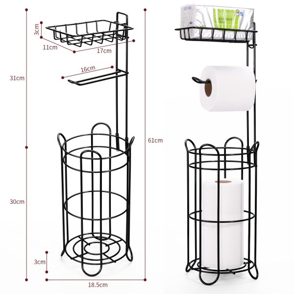 VINSANI TOILET ROLL HOLDER BLACK 0009995 - Image 4