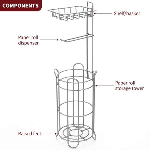VINSANI TOILET ROLL HOLDER GREY 0009996 - Image 3