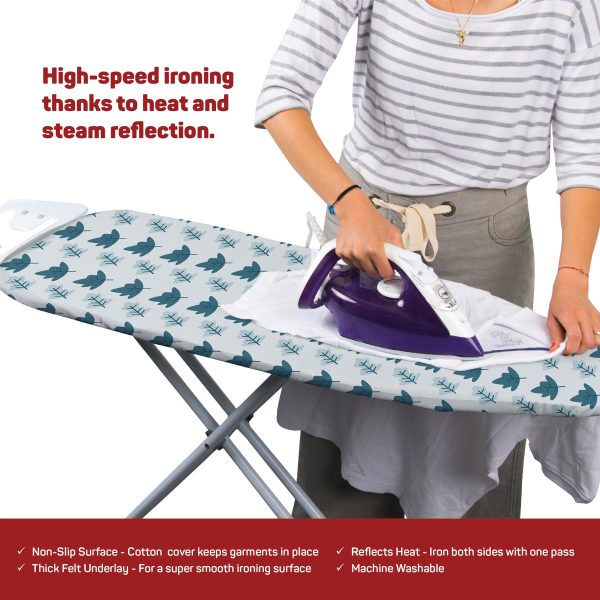 VINSANI IRONING BOARD COVER BLUE LEAF 0009893 - Image 2