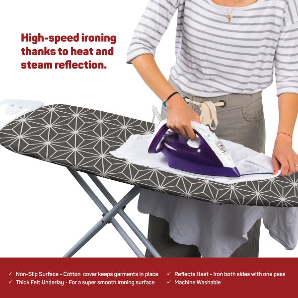 VINSANI IRONING BOARD COVER GREY STAR 0009890 - Image 2