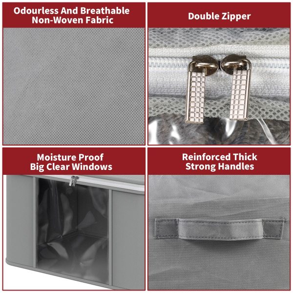 Vinsani 2Pk Large Storage Bags Grey 0008922 - Image 4