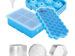 VINSANI 3 PACK SILICONE ICE TRAYS BLUE 0000364