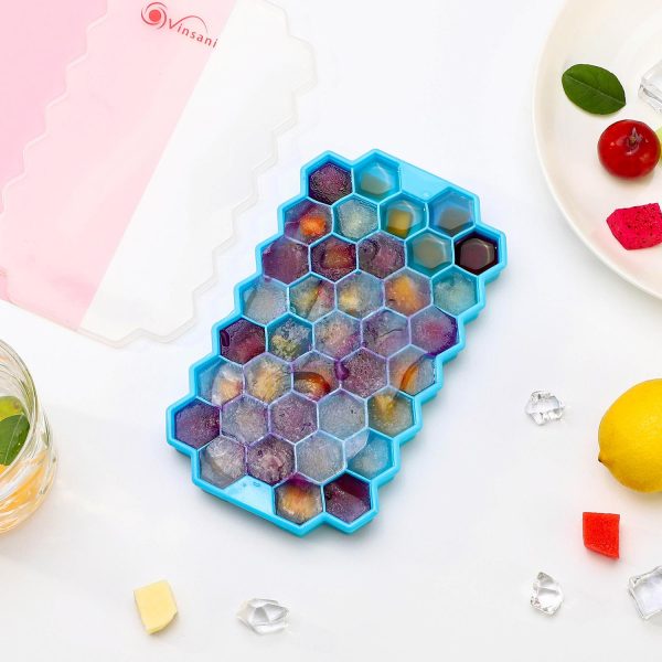 VINSANI 3 PACK SILICONE ICE TRAYS BLUE 0000364 - Image 4