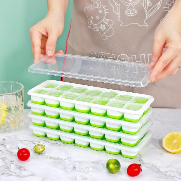 VINSANI 4 PACK ICE CUBE TRAY GREEN 0000358 - Image 4