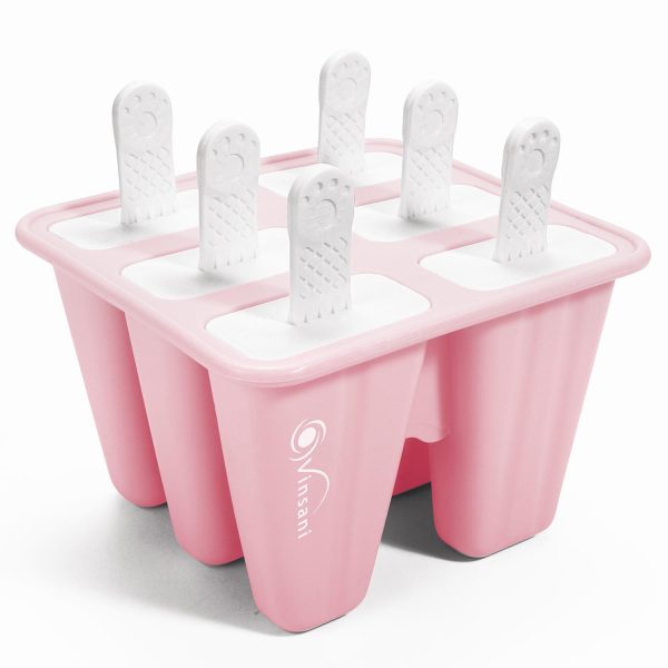 VINSANI 6 CAVITY ICE LOLLY MOULD PINK 0000369