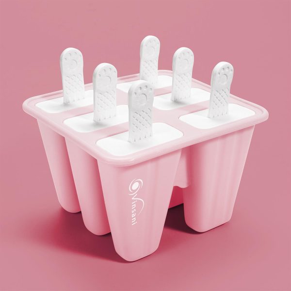 VINSANI 6 CAVITY ICE LOLLY MOULD PINK 0000369 - Image 5